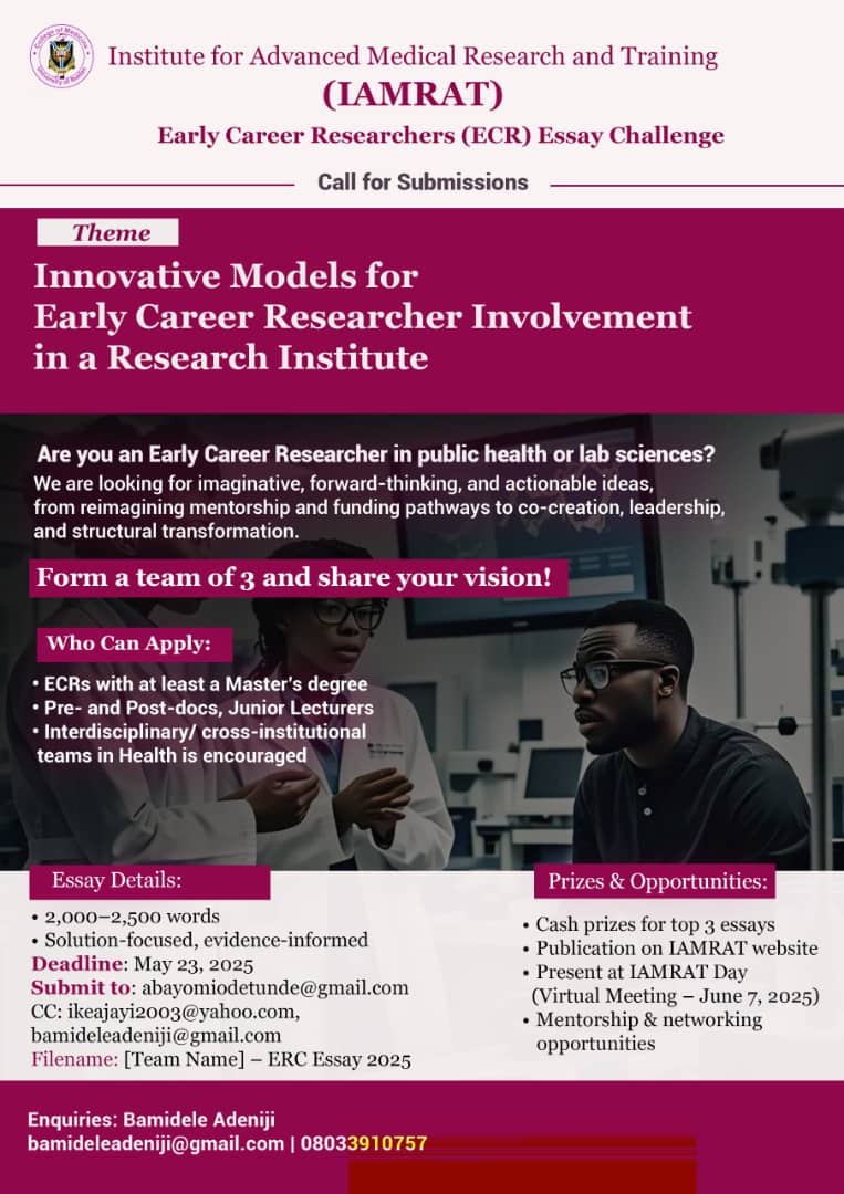 DEADLINE EXTENSION: IAMRAT Early Career Researchers Essay Challenge